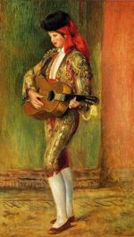 Ренуар Юный гитарист позирует 1897г